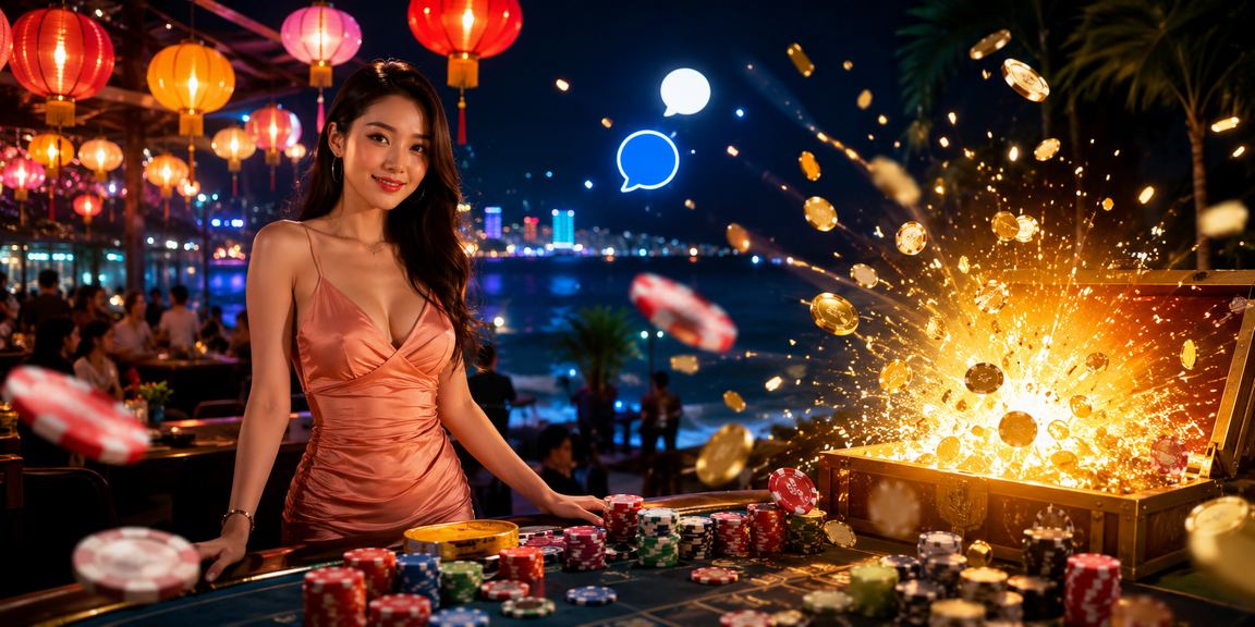 Chợ đêm Nha Trang gợi bối cảnh thanh toán và giải trí trực tuyến về tối
